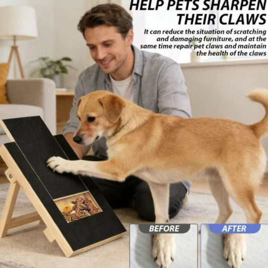 Wooden Dog Nail Scratching & Treat Board
